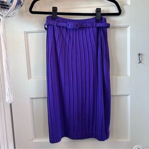 Catherine Malandrino Vibrant Purple Midi Pencil Skirt with Belt